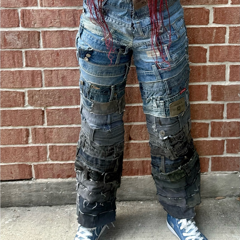 Strap Denim Jeans | Brick Denim - Picture 3 of 3